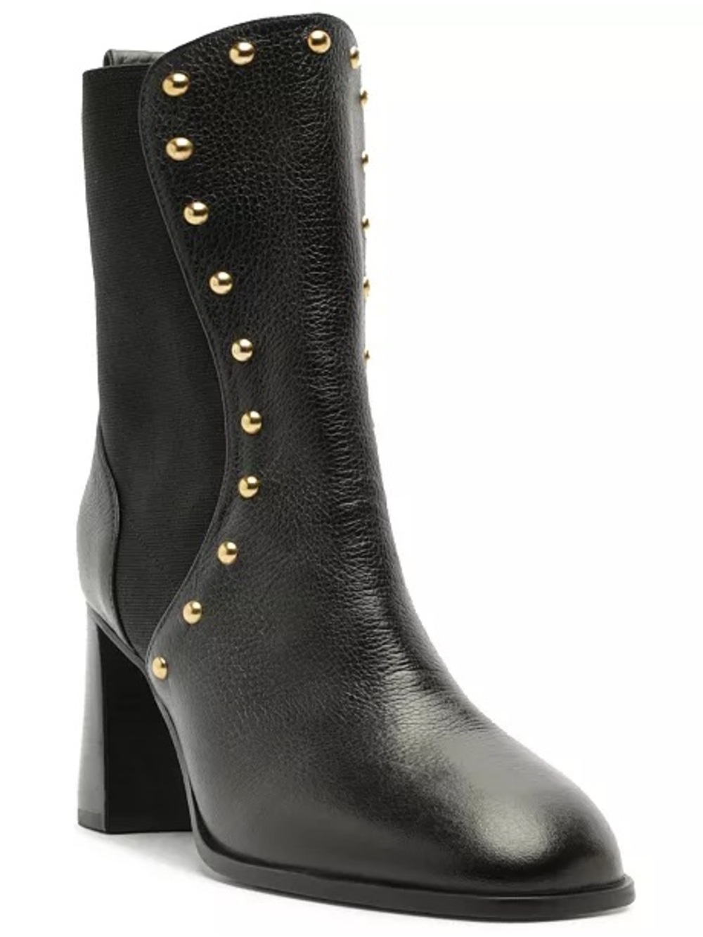 ♥️♥️ Arezzo Bota Salto Medio Women's Rony Mid Block Heel Booties - Preto Black